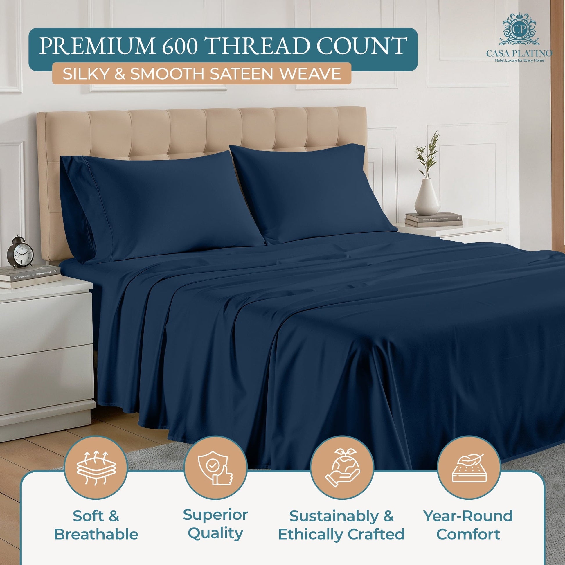 600 Thread Count Cotton Sheet Set