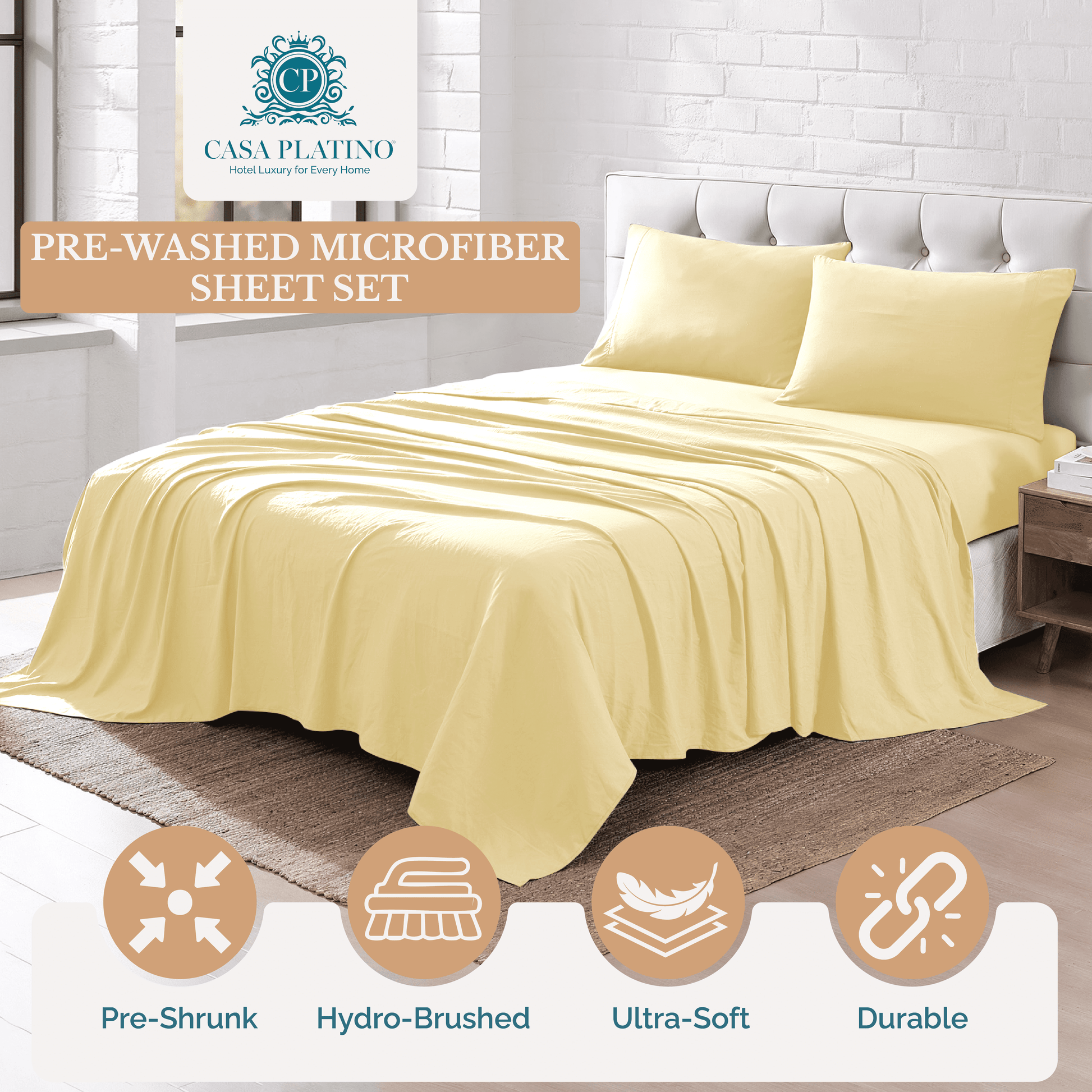 Washed Microfiber Sheet Set