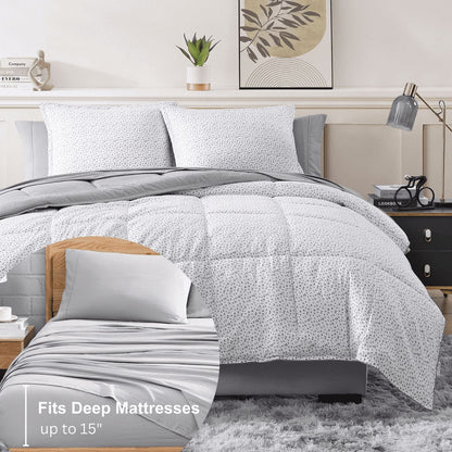 Bed in a Bag cp-gallery: color=White Base Grey Dot; size=Full