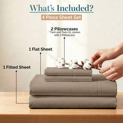 450 Thread Count Cotton Sheet Set cp-gallery: color=Taupe