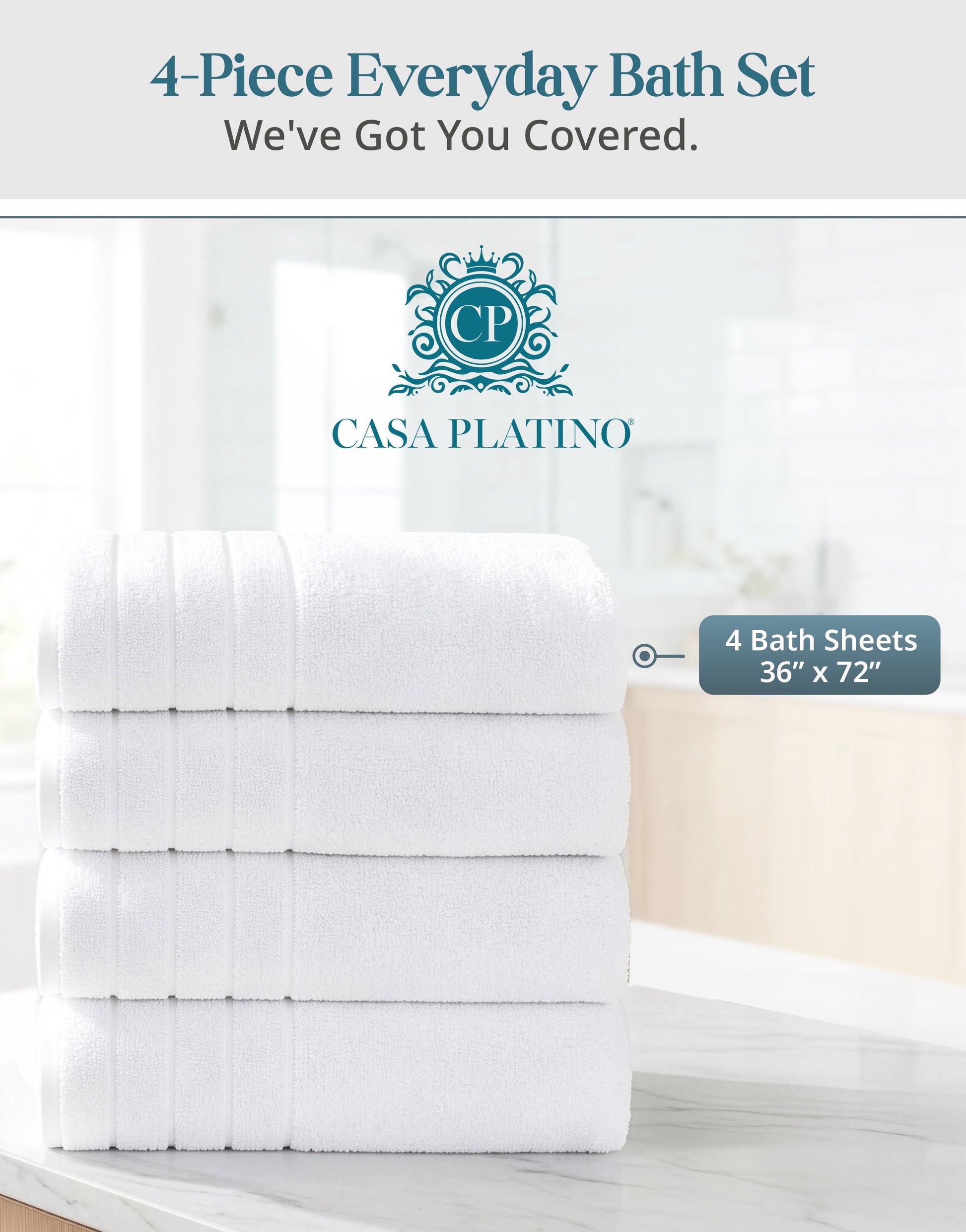 4-Piece Oversized Bath Sheets Set