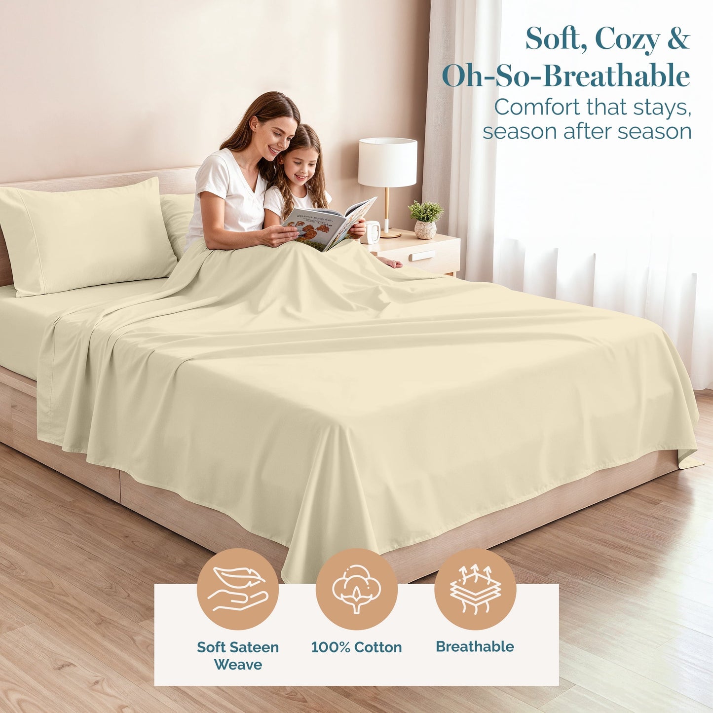 450 Thread Count Cotton Sheet Set cp-gallery: color=Linen