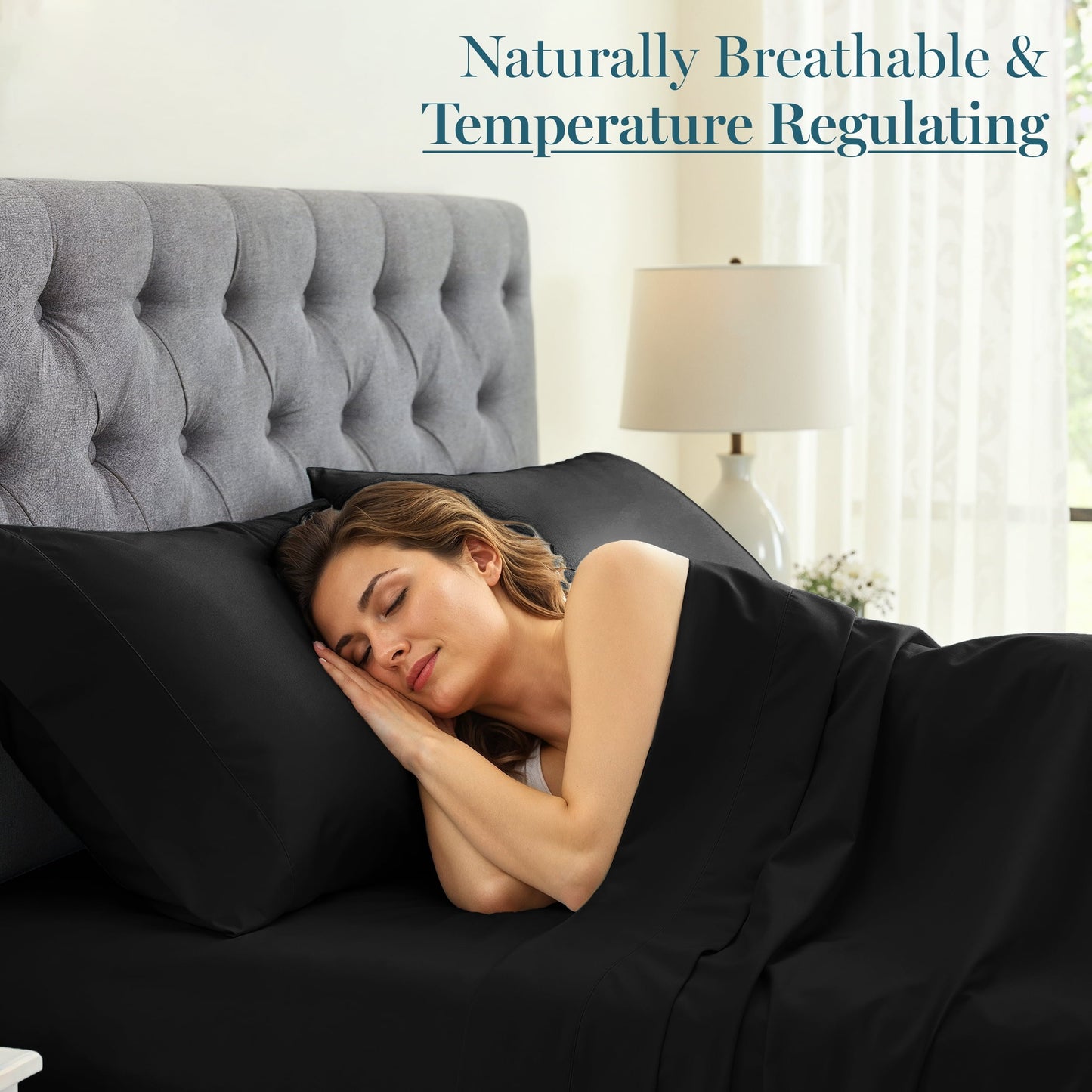 1000 Thread Count Egyptian Cotton Sheet Set cp-gallery: color=Black