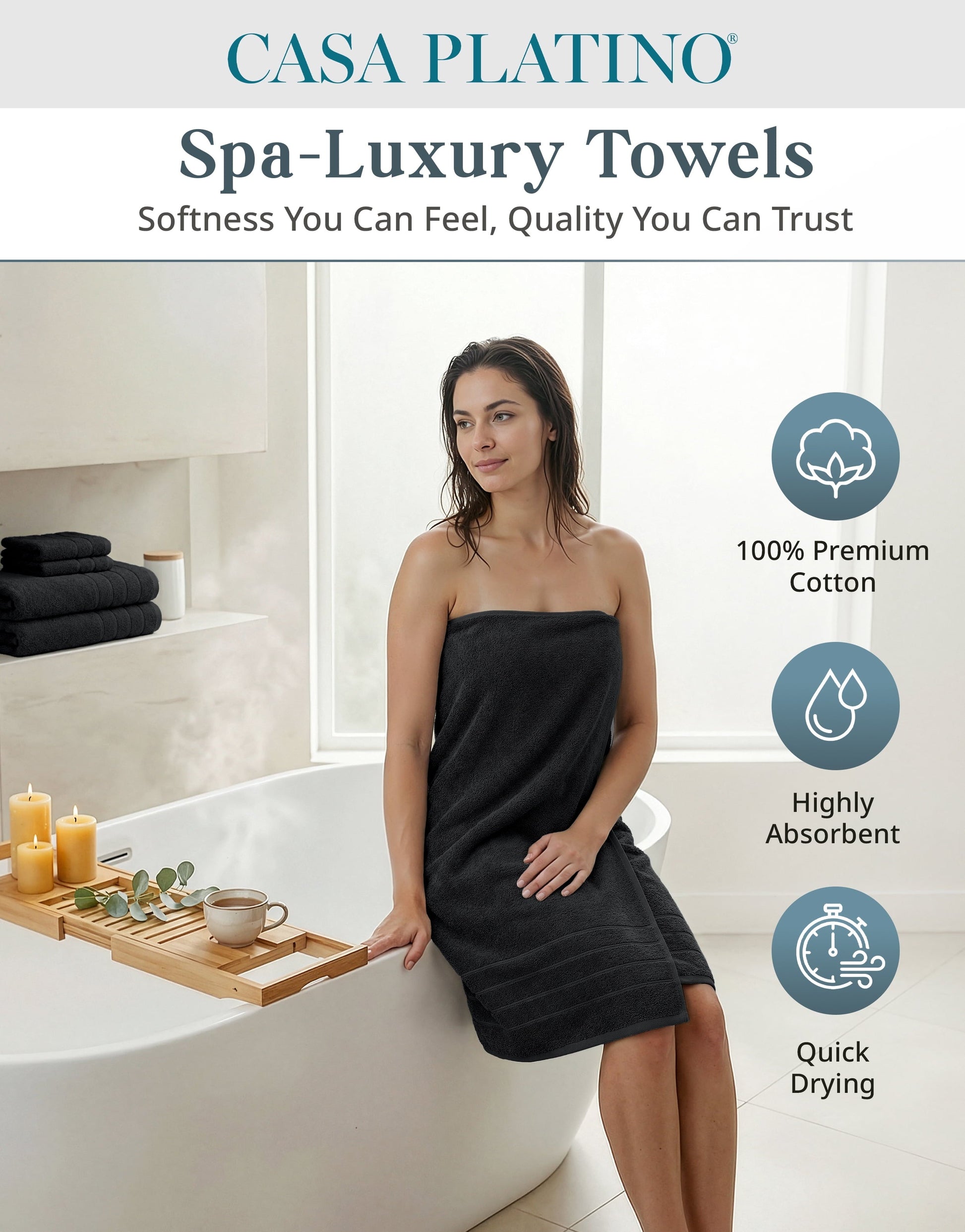 12-Piece Cotton Bath Towel Set
