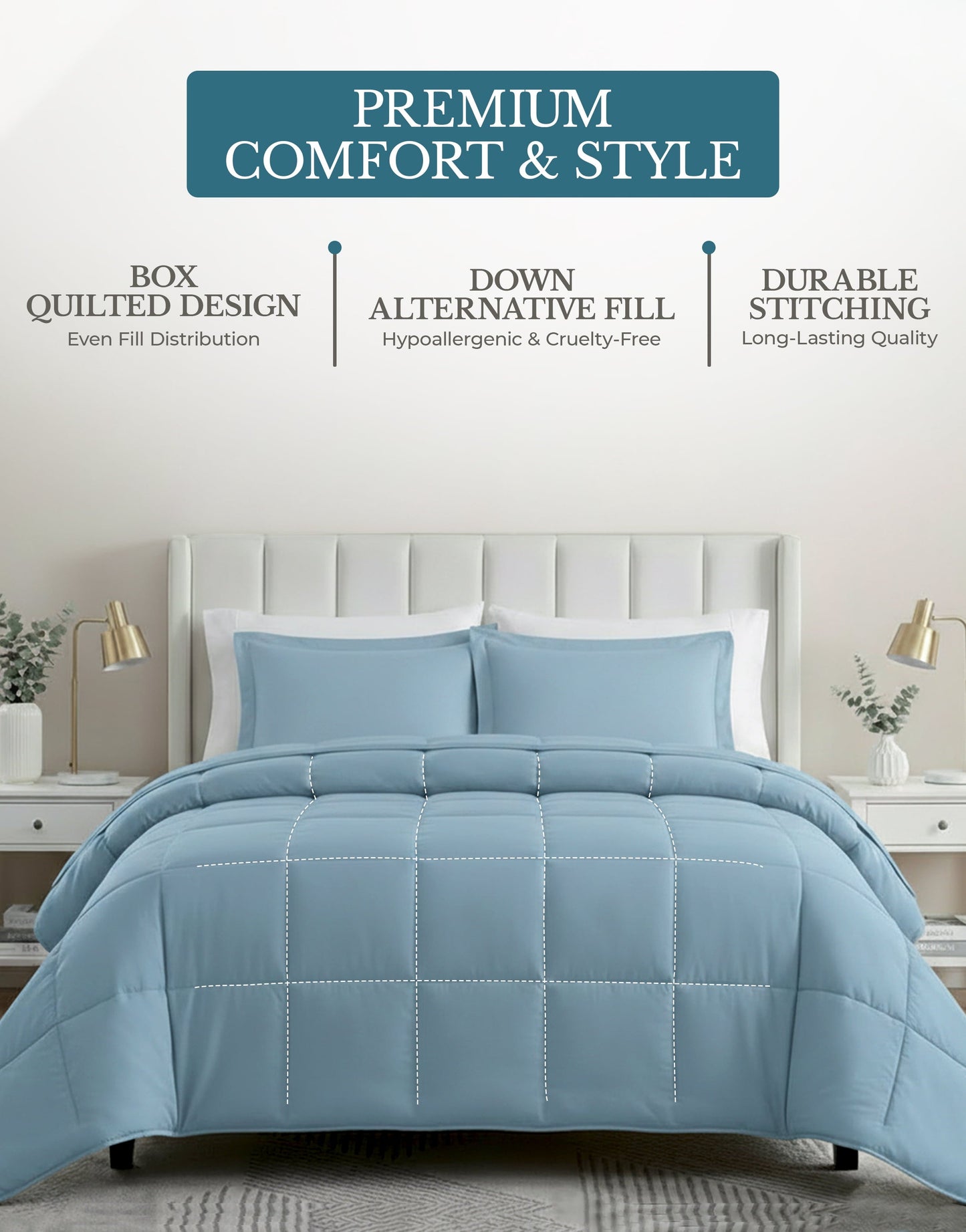 Down-Alternative Comforter cp-gallery: color=French Blue