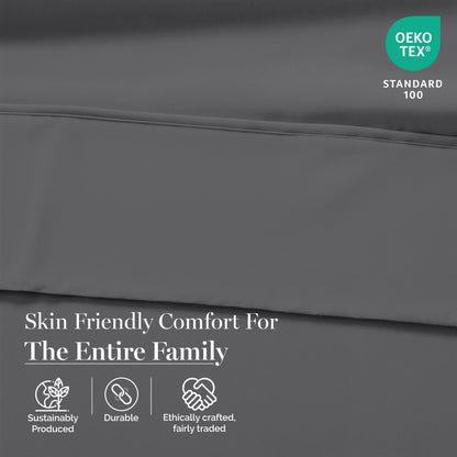 450 Thread Count Cotton Sheet Set cp-gallery: color=Charcoal