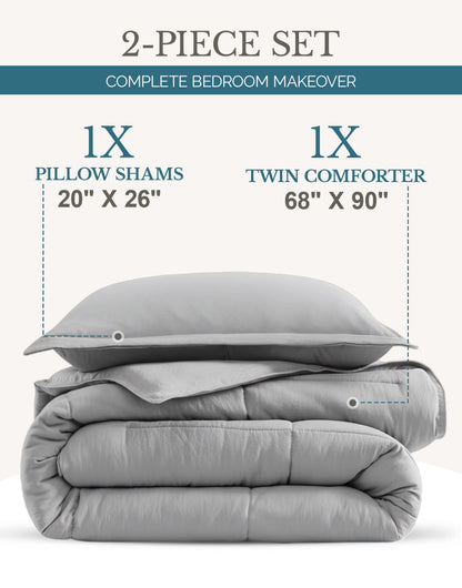 Down-Alternative Comforter cp-gallery: color=Silver; size=Twin