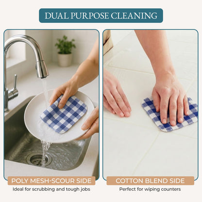 20-Piece Kitchen Towel Set Cotton Dish Towels cp-gallery: color=Indigo; size=20 Piece Set