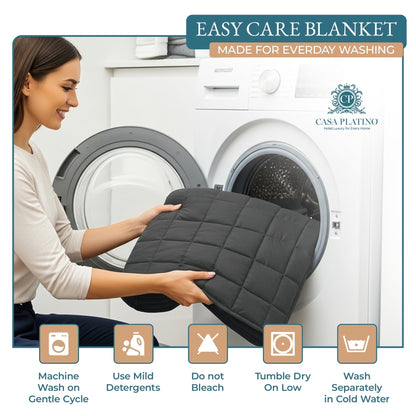 Quilted Bed Blanket cp-gallery: color=Charcoal