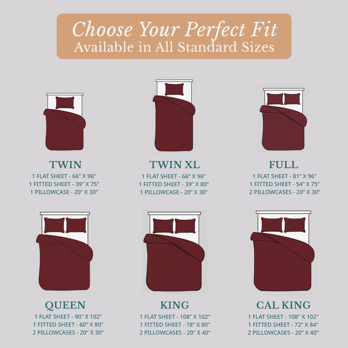 Flannel Sheet Set cp-gallery: color=Rust Red