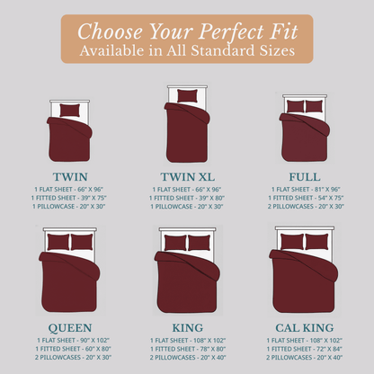 Flannel Sheet Set cp-gallery: color=Rust Red