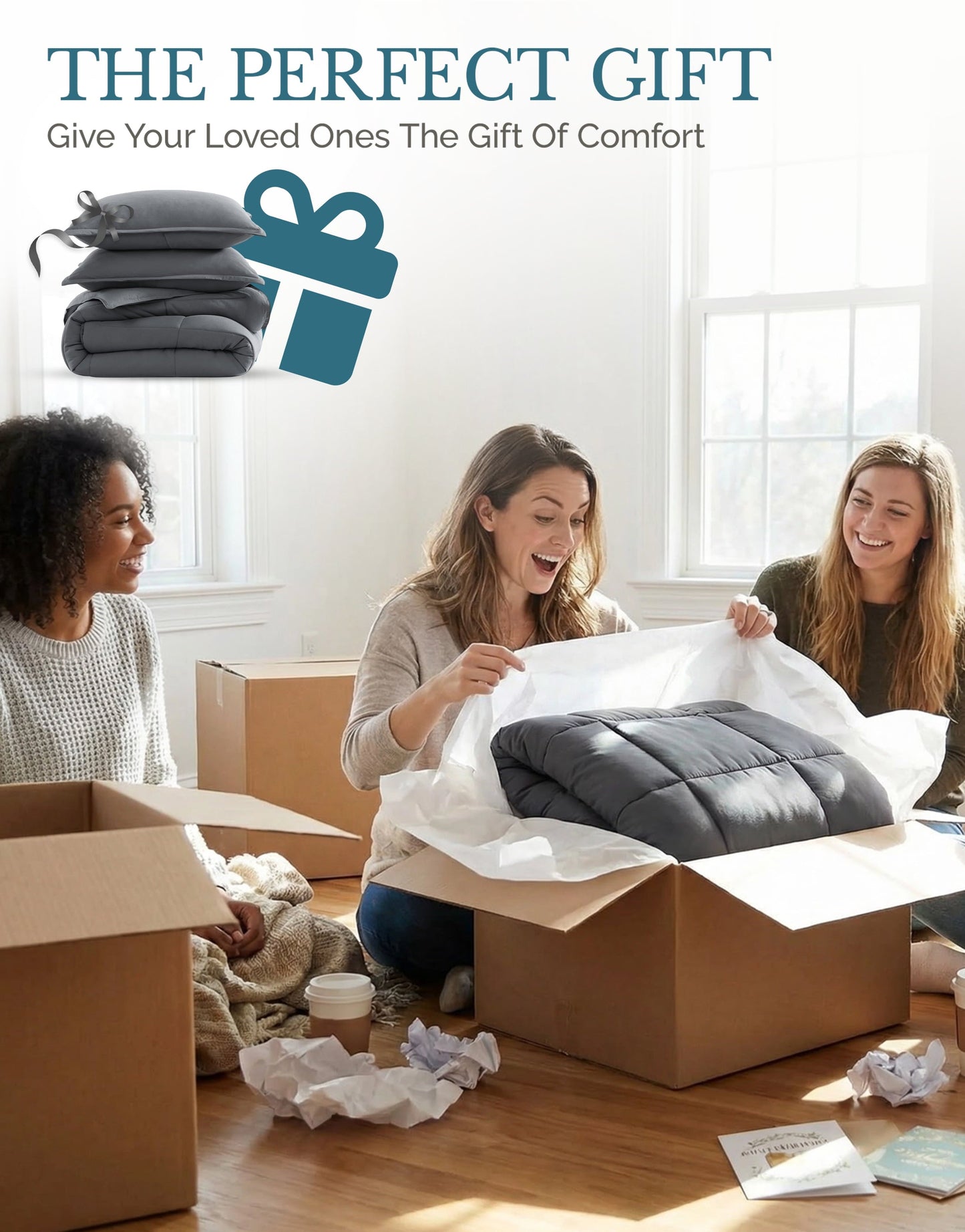 Down-Alternative Comforter cp-gallery: color=Charcoal