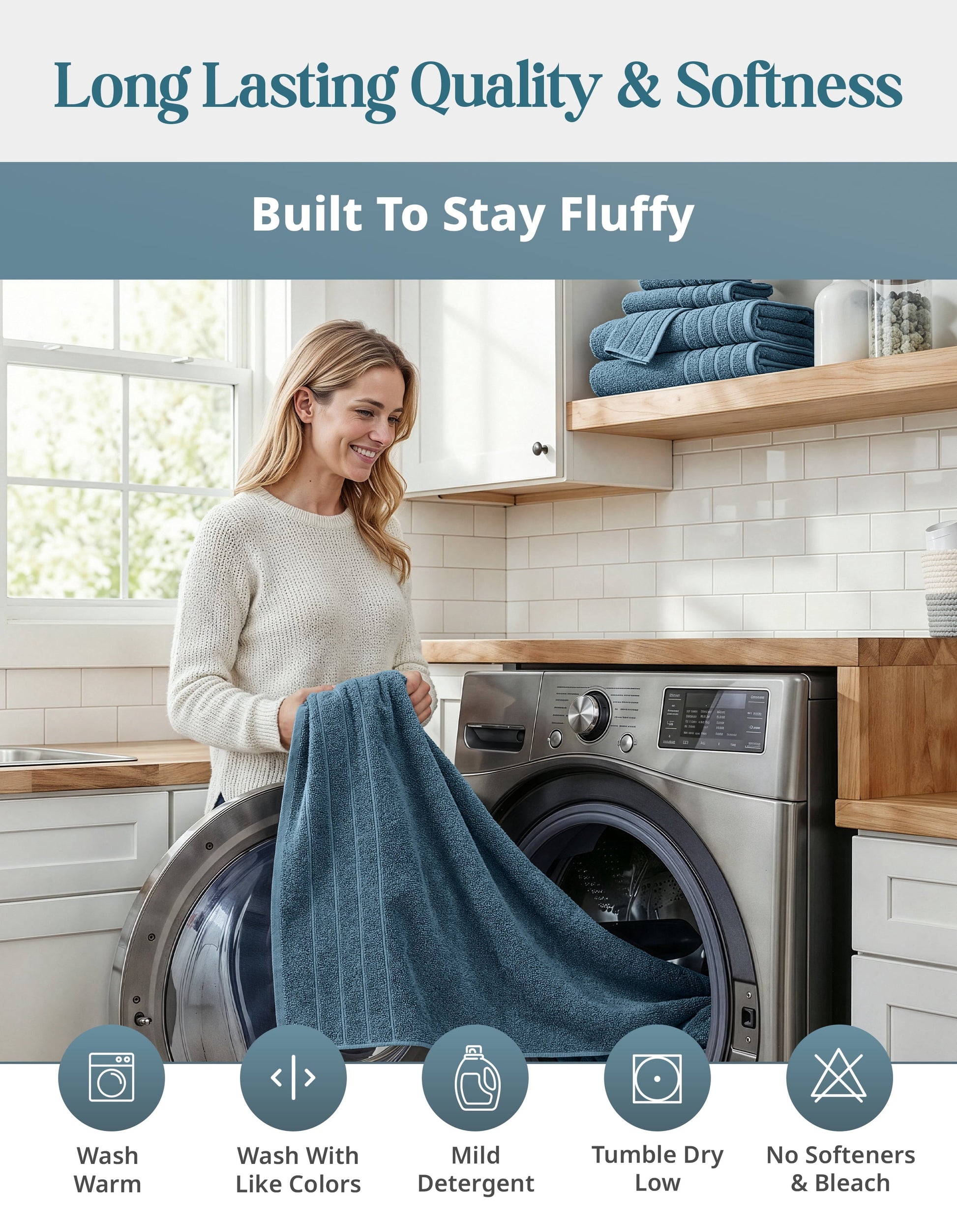 8-Piece Cotton Bath Towel Set