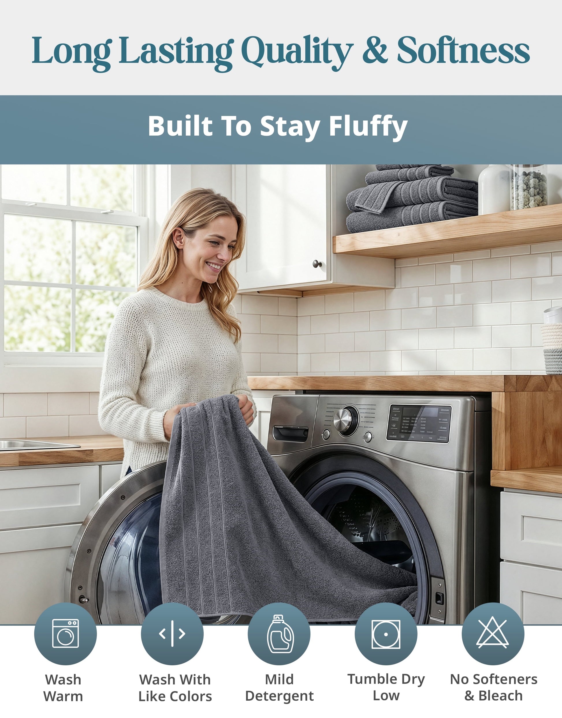 8-Piece Cotton Bath Towel Set