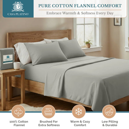 Flannel Sheet Set cp-gallery: color=Mineral