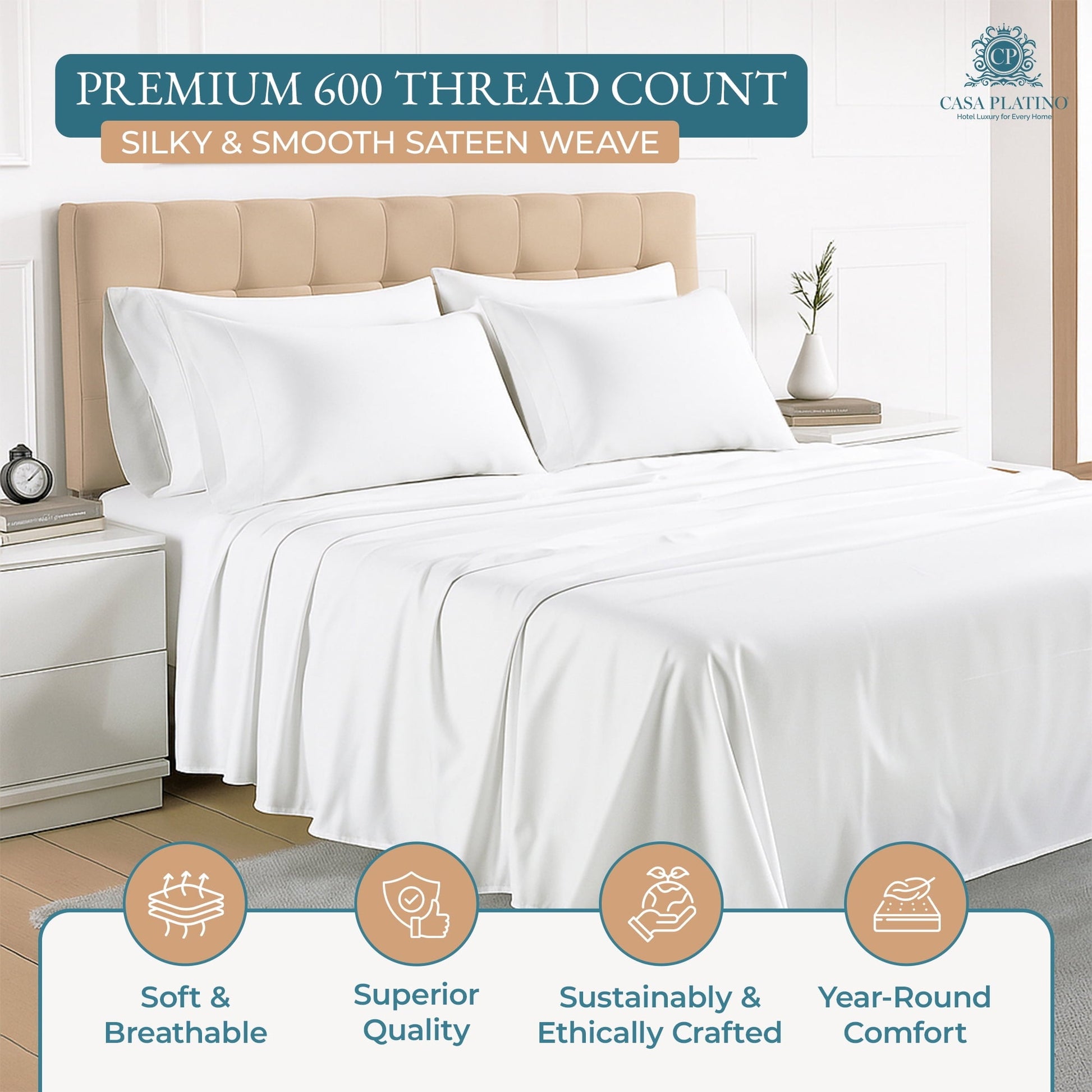 600 Thread Count Cotton Sheet Set