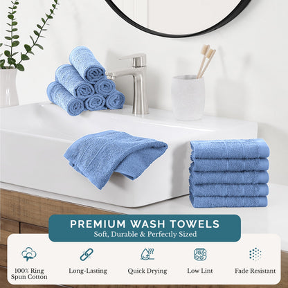 12-Piece Cotton Washcloths Set cp-gallery: color=Allure; size=12 Piece Set