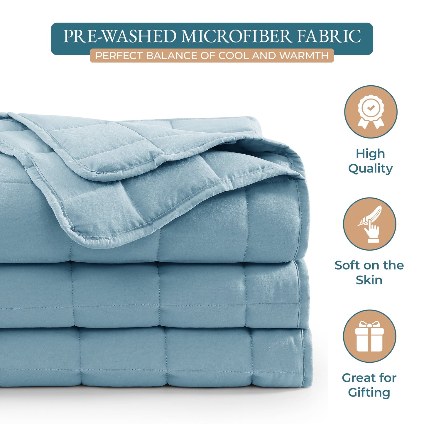 Quilted Bed Blanket cp-gallery: color=French Blue