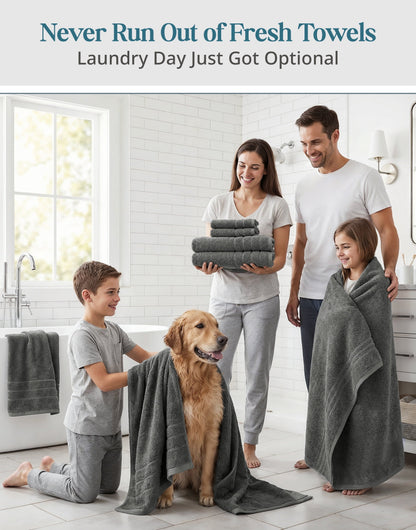 18-Piece Cotton Bath Towel Set cp-gallery: color=Ultimate Grey; size=18 Piece Set