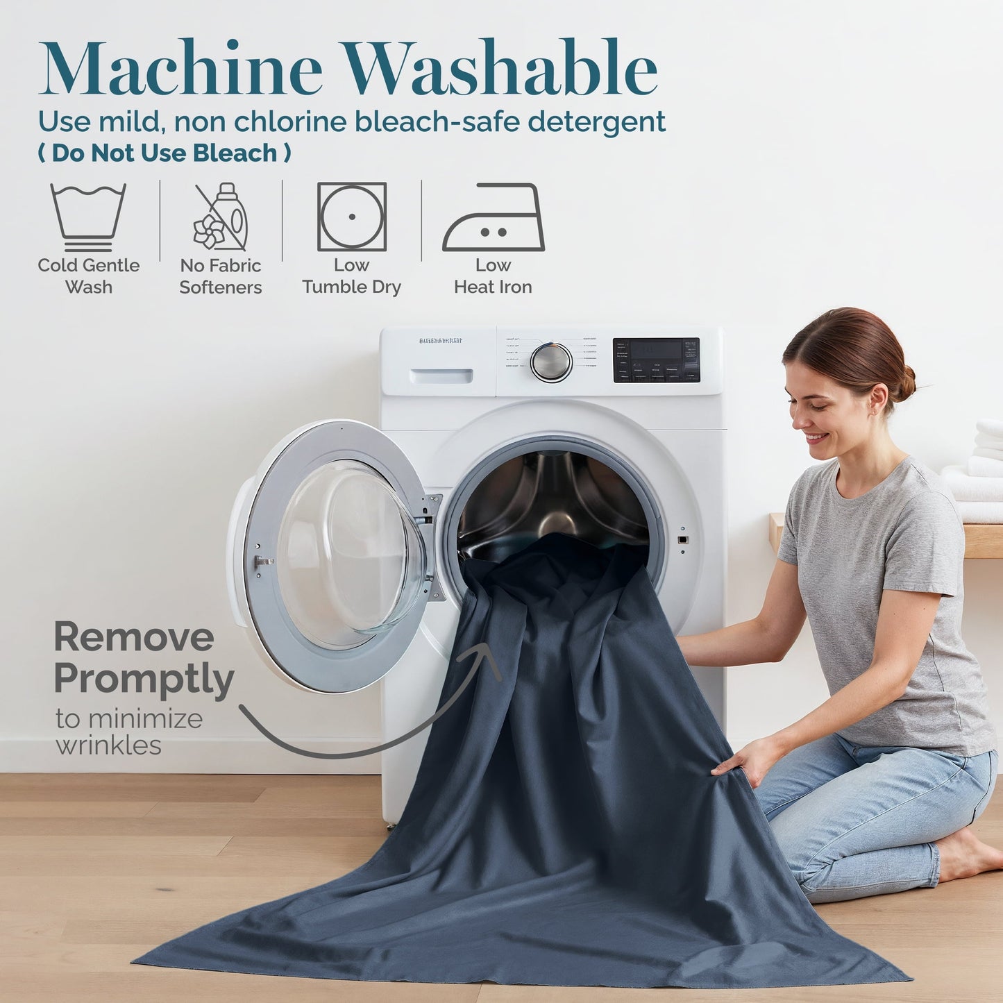 1000 Thread Count Egyptian Cotton Sheet Set cp-gallery: color=Estate Blue