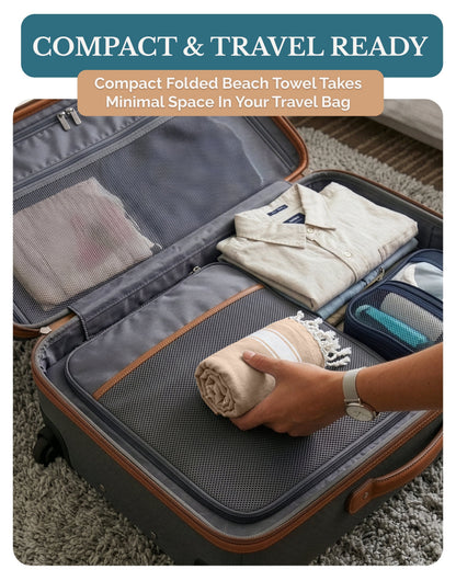 Cotton Hammam Beach Towels Multi-Pack cp-gallery: color=Beige; size=4 Piece Set