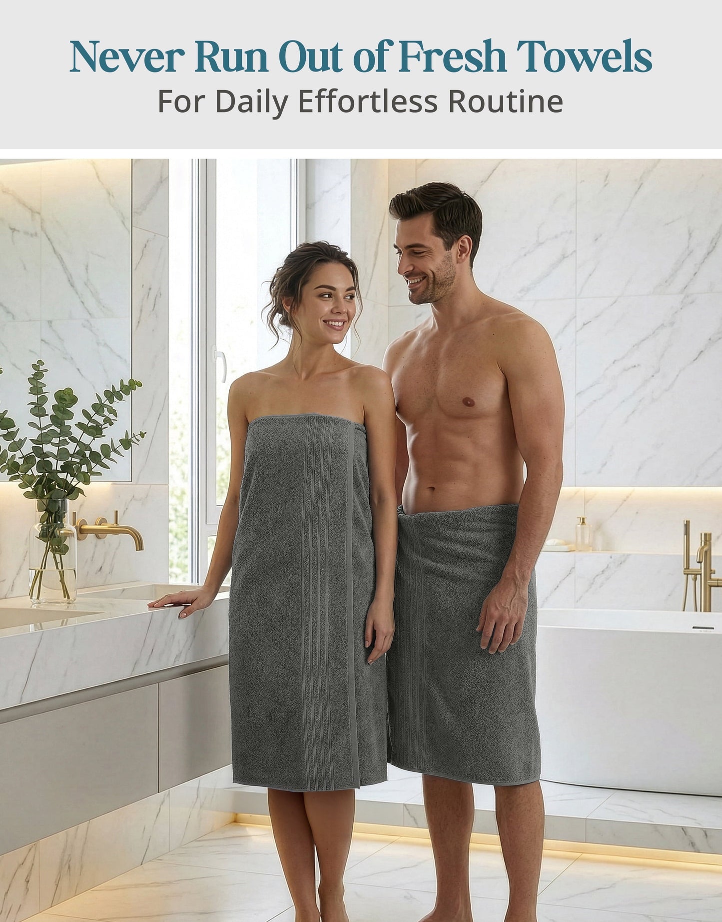 4-Piece Cotton Bath Towels Set cp-gallery: color=Ultimate Grey; size=4 Piece Set