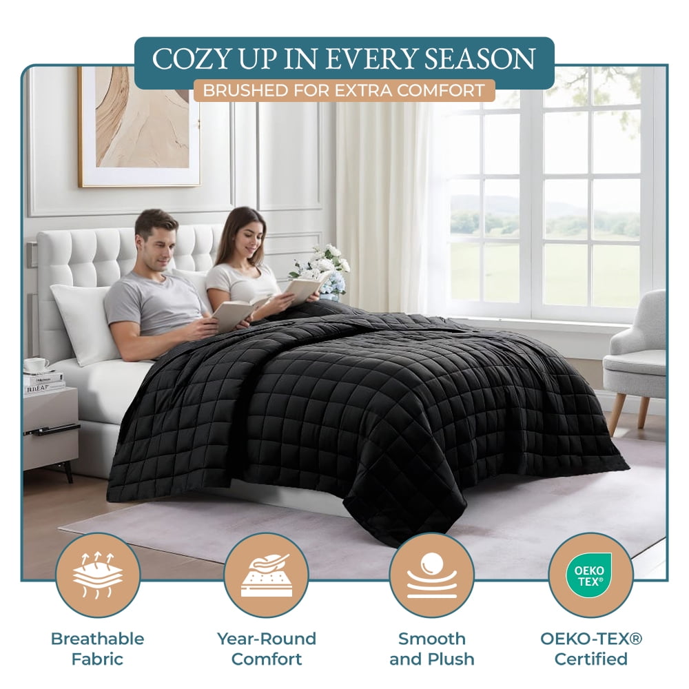 Quilted Bed Blanket cp-gallery: color=Black