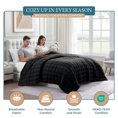 Quilted Bed Blanket cp-gallery: color=Black