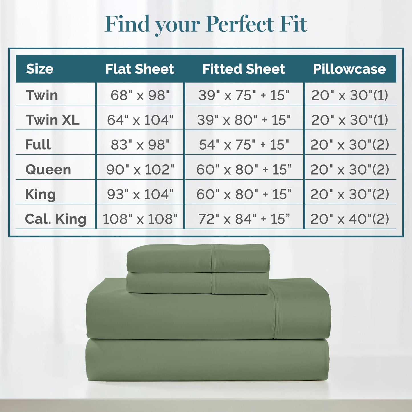 450 Thread Count Cotton Sheet Set cp-gallery: color=Icebery Green