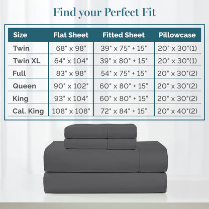 450 Thread Count Cotton Sheet Set cp-gallery: color=Charcoal