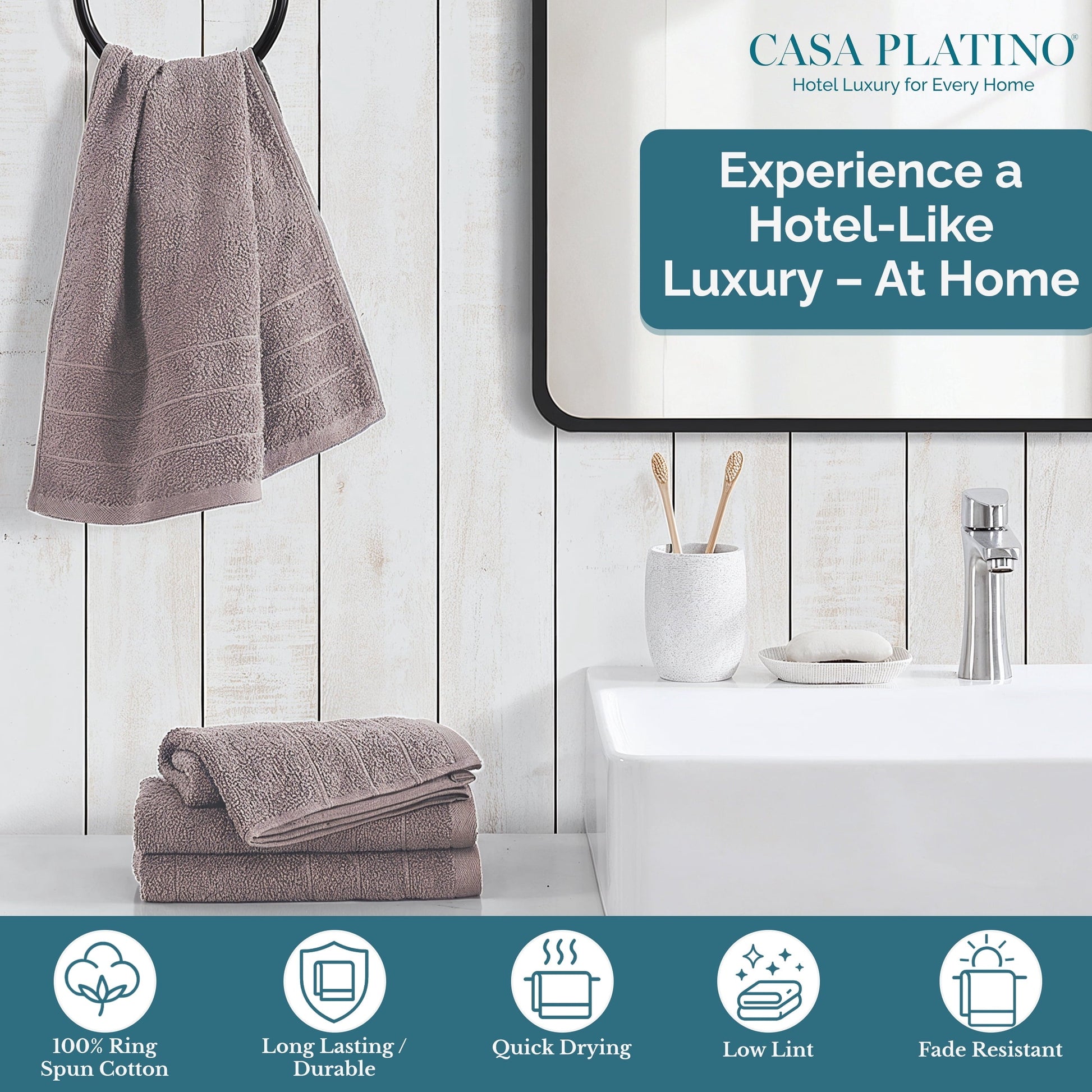 4-Piece Cotton Hand Towels Set