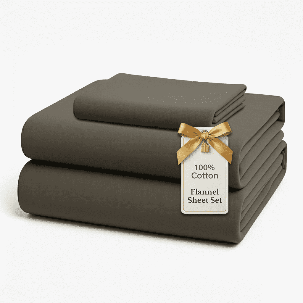 Flannel Sheet Set cp-gallery: color=Charcoal; size=Twin-XL