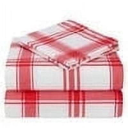 Flannel Sheet Set cp-gallery: color=Red; size=Twin-XL