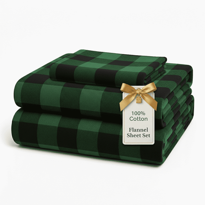 Flannel Sheet Set cp-gallery: color=Buffalo Green; size=Twin-XL