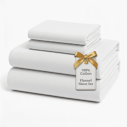 Flannel Sheet Set cp-gallery: color=White; size=King