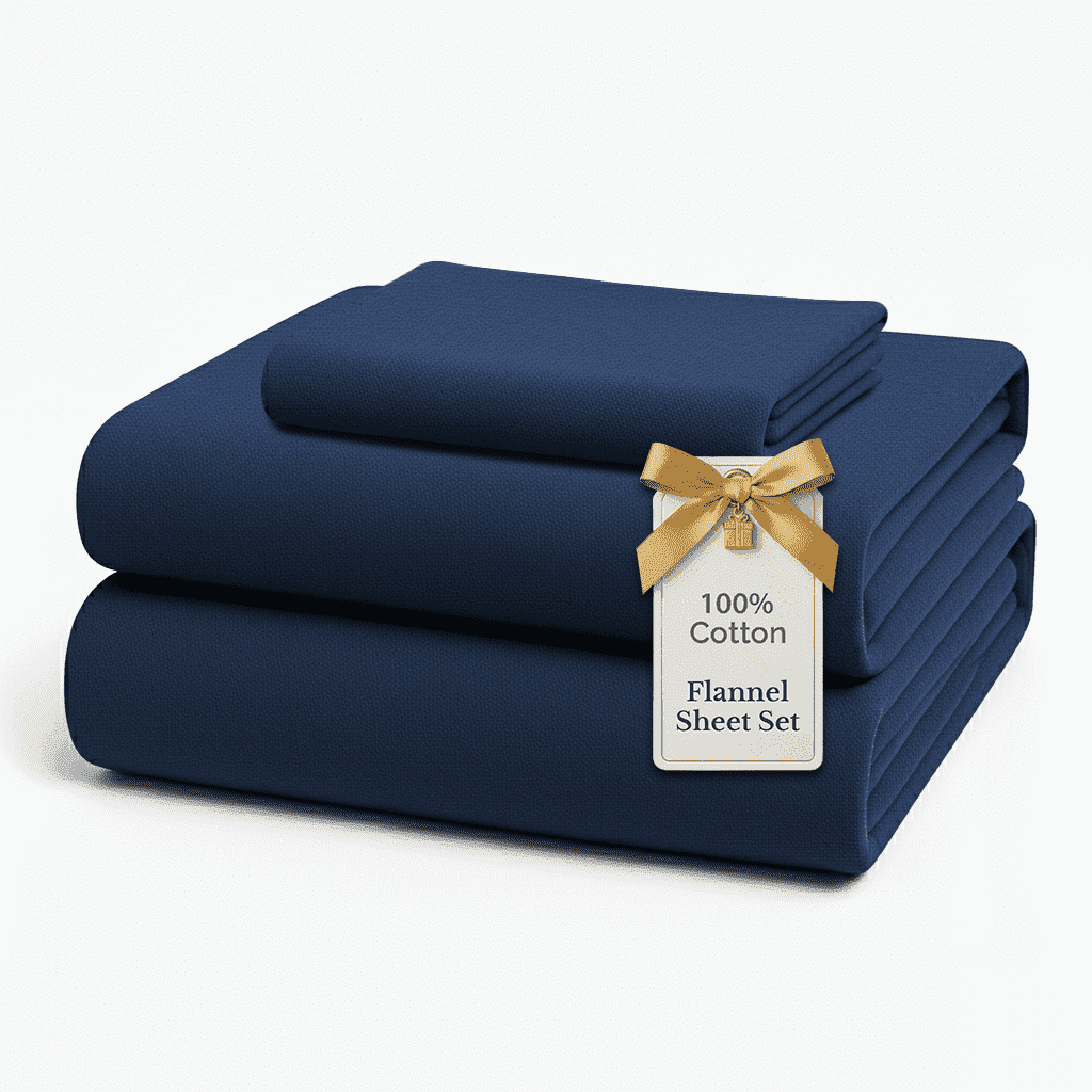 Flannel Sheet Set cp-gallery: color=Estate Blue; size=Twin