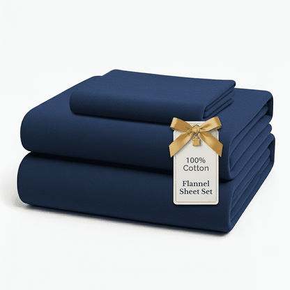Flannel Sheet Set cp-gallery: color=Estate Blue; size=Twin