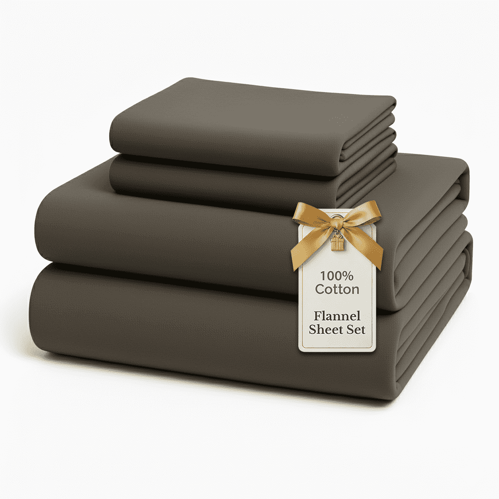 Flannel Sheet Set cp-gallery: color=Charcoal; size=Full