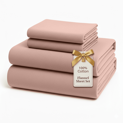 Flannel Sheet Set cp-gallery: color=Sepia Rose; size=Full