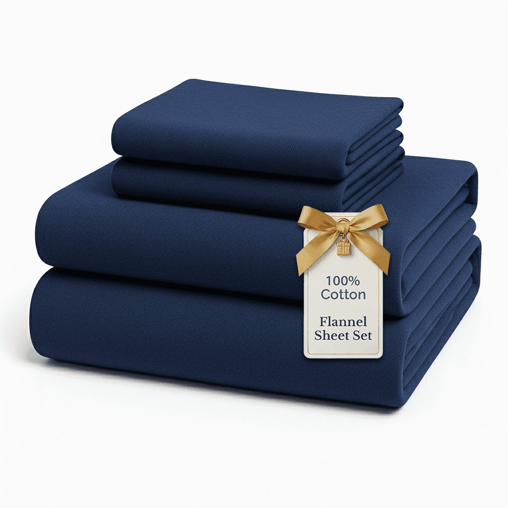 Flannel Sheet Set cp-gallery: color=Estate Blue; size=Full
