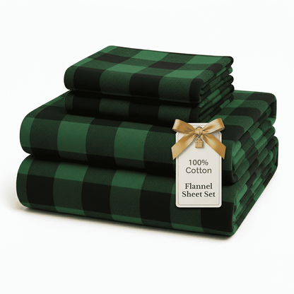 Flannel Sheet Set cp-gallery: color=Buffalo Green; size=Full