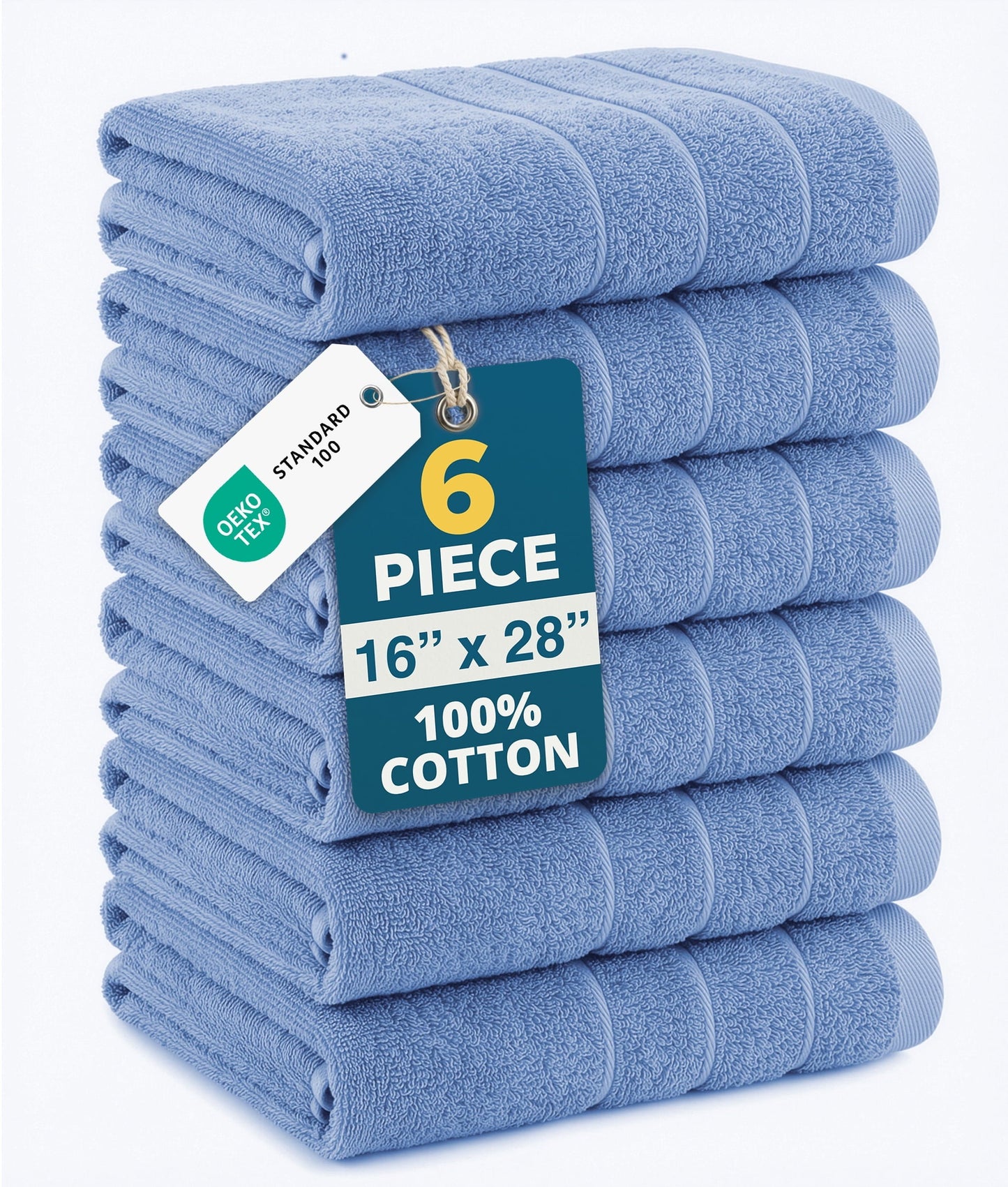 6-Piece Cotton Hand Towels Set cp-gallery: color=Allure; size=6 Piece Set