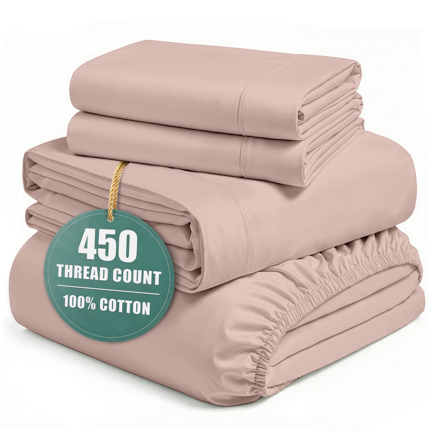 450 Thread Count Cotton Sheet Set cp-gallery: color=Sepia Rose; size=Full