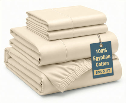 1000 Thread Count Egyptian Cotton Sheet Set cp-gallery: color=Ivory; size=Full