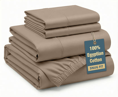 1000 Thread Count Egyptian Cotton Sheet Set cp-gallery: color=Taupe; size=Full
