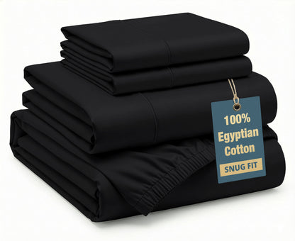 1000 Thread Count Egyptian Cotton Sheet Set cp-gallery: color=Black; size=Full