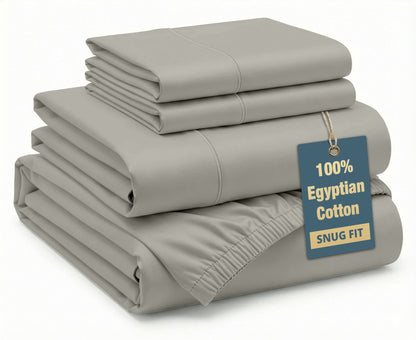1000 Thread Count Egyptian Cotton Sheet Set cp-gallery: color=Silver; size=King