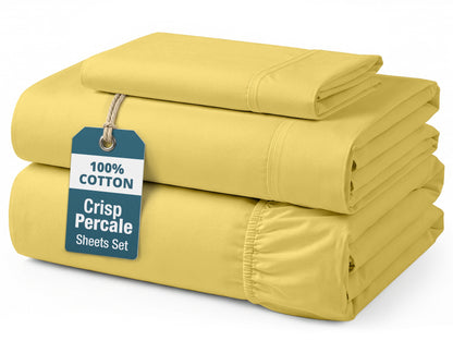 Percale Cotton Sheet Set cp-gallery: color=Cocoon; size=Twin-XL