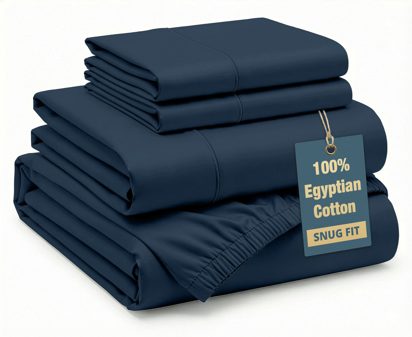 1000 Thread Count Egyptian Cotton Sheet Set cp-gallery: color=Dark Denim; size=King