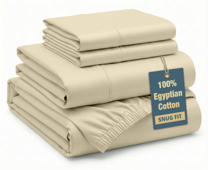 1000 Thread Count Egyptian Cotton Sheet Set cp-gallery: color=Linen; size=California King